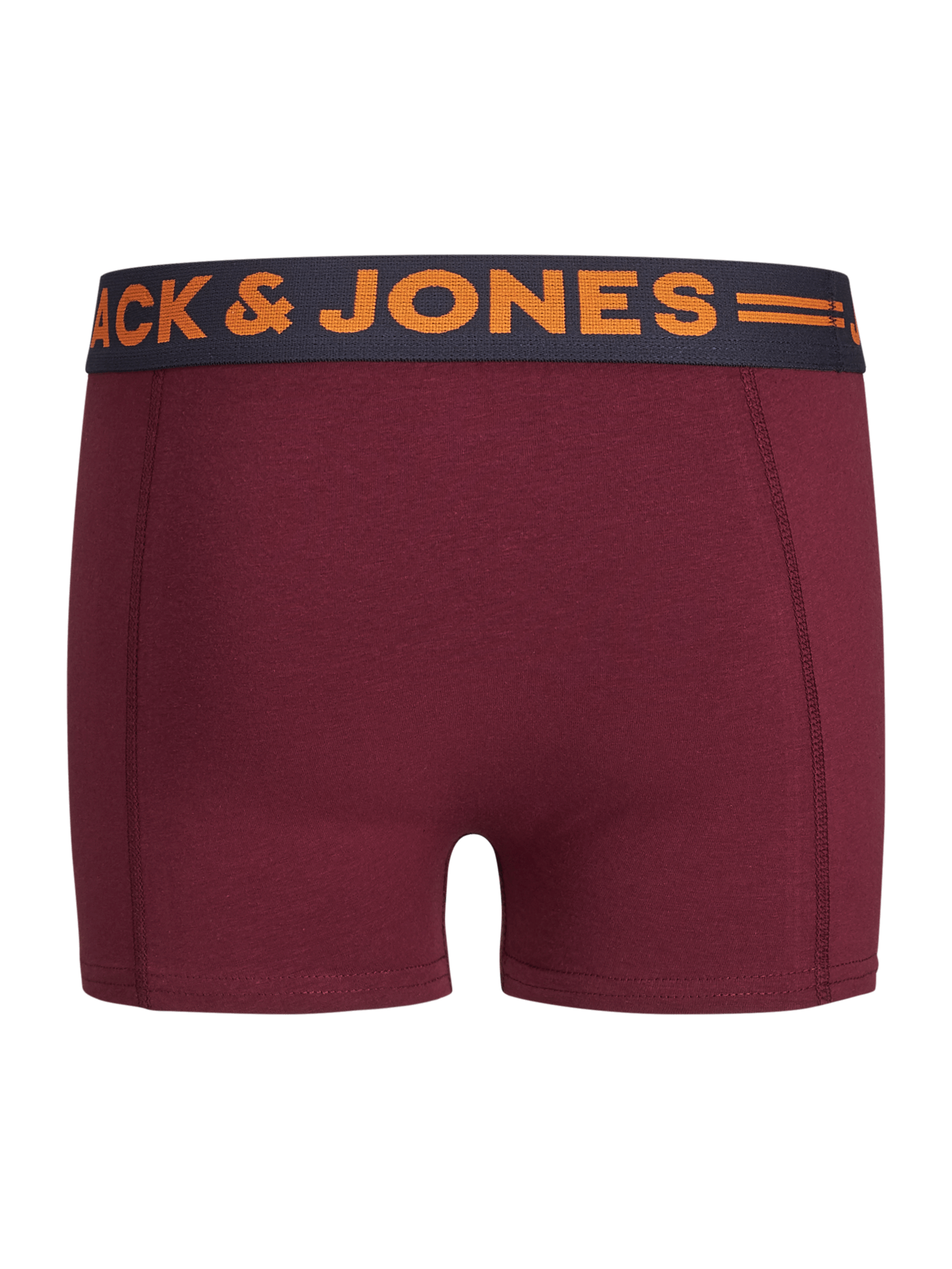 Jack & Jones Cotton Stretch Junior Junior Trunks 3 Pack - Black/Grey/Red