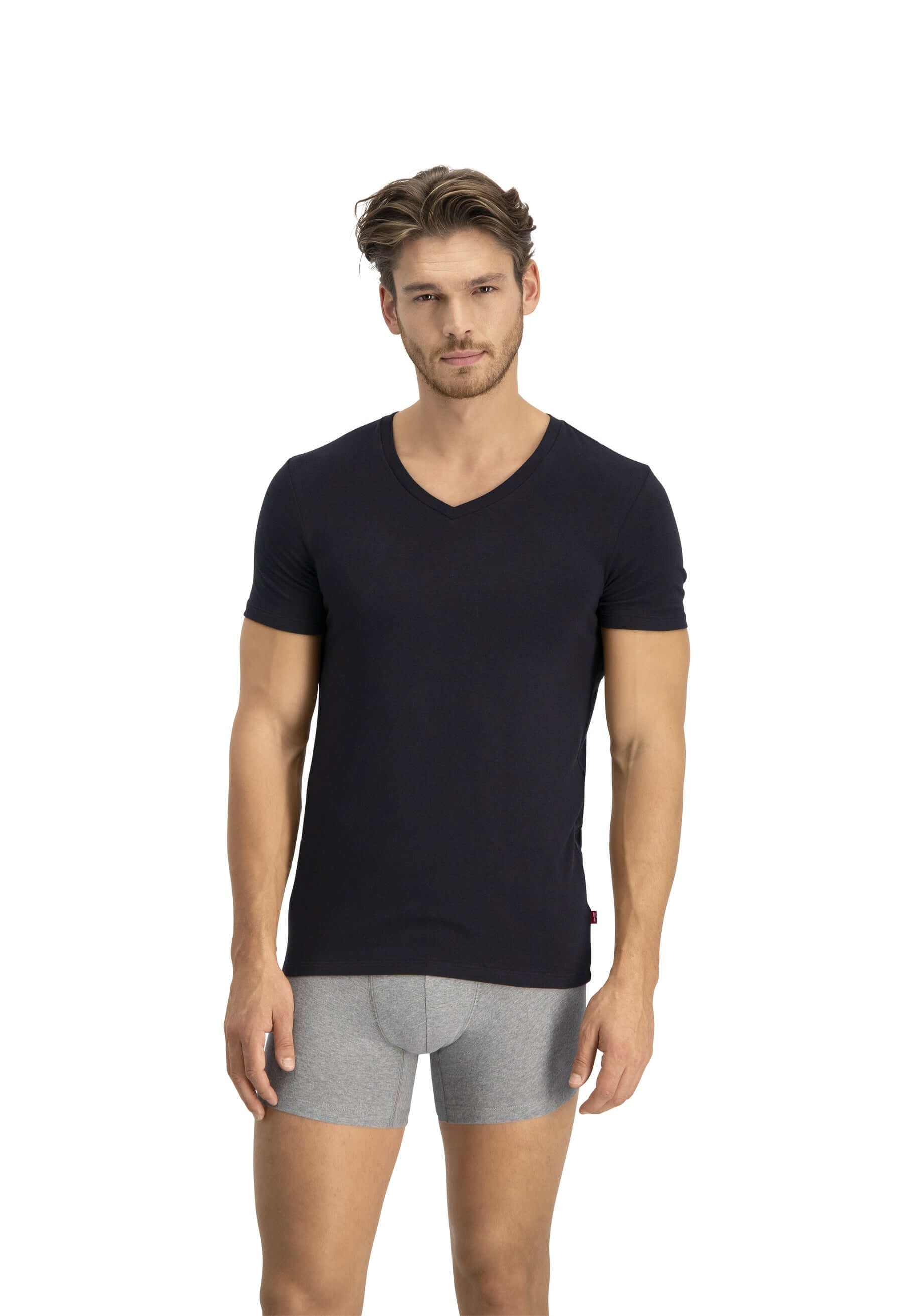 Levi's Premium V-Neck T-Shirt 2 Pack for Men - Black
