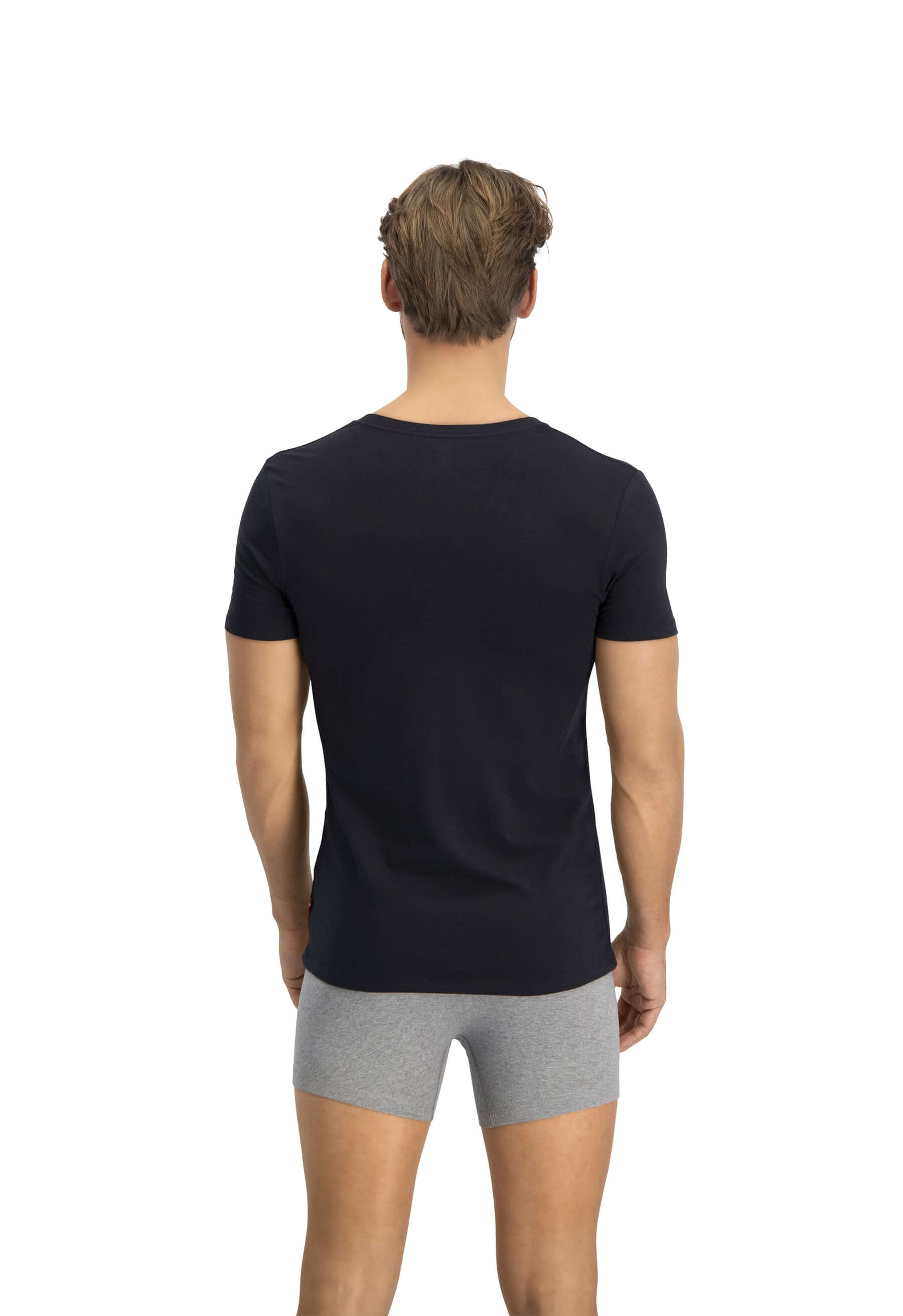 Levi's Premium V-Neck Undershirts 2 Pack for Men - Black – Trunks and ...