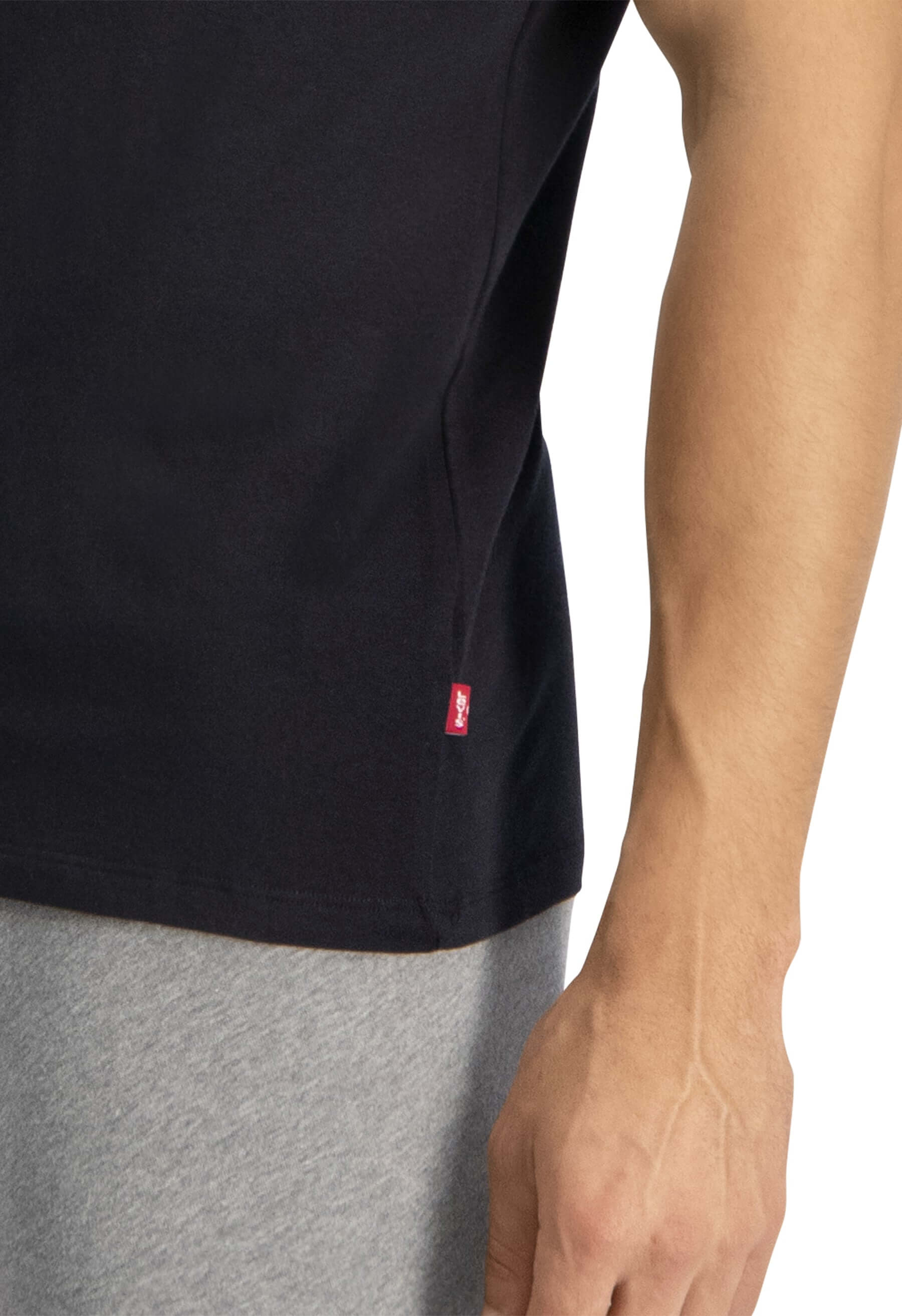 Levi's Premium V-Neck T-Shirt 2 Pack for Men - Black