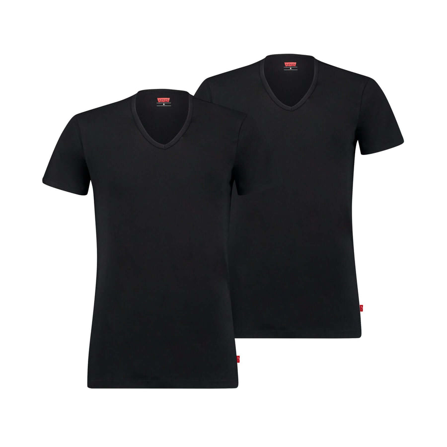 Levi's Premium V-Neck T-Shirt 2 Pack for Men | Cotton Stretch