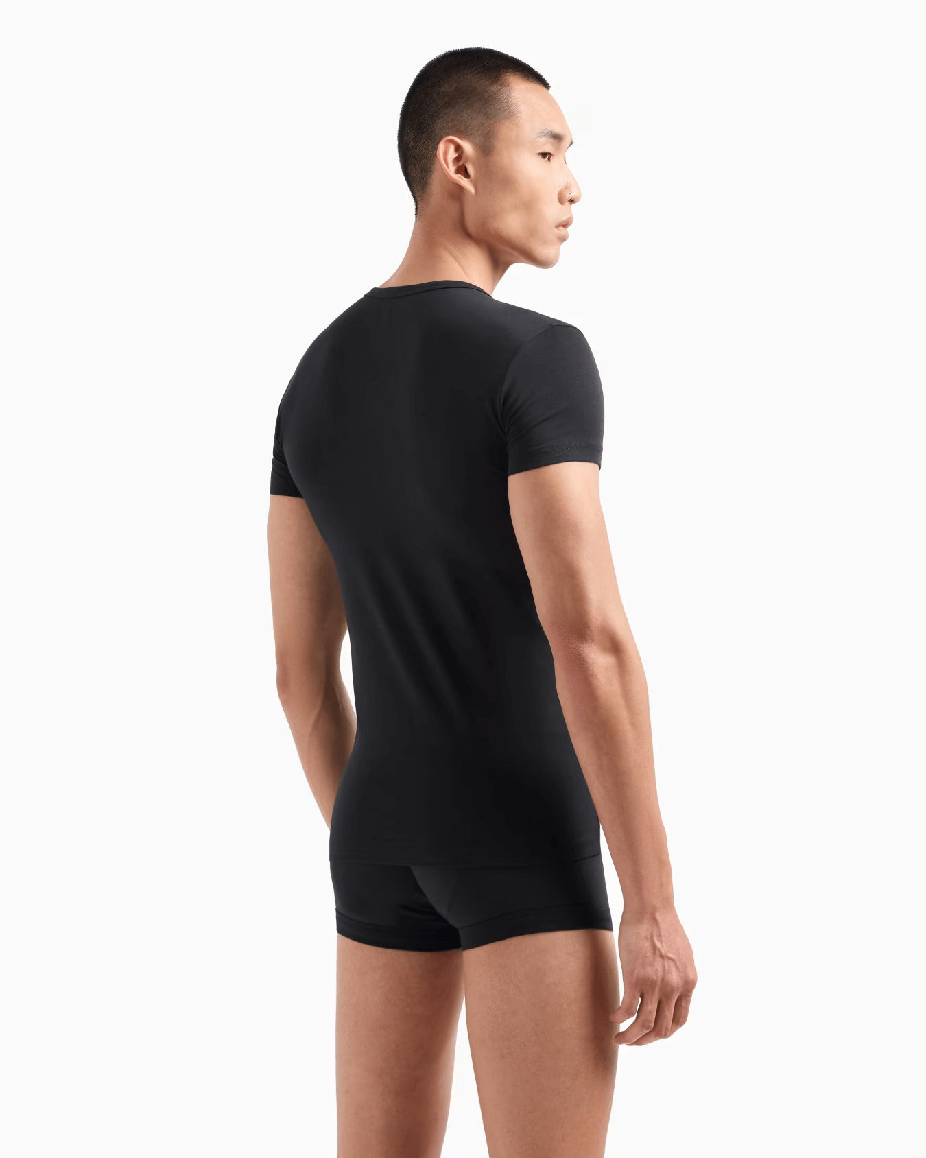 Armani Exchange Pack of 2 jersey t-shirts with V-neck - Black