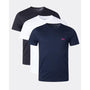 Boss 3 Pack Contrast Logo-Embroidered Regular Fit Cotton T-Shirts - Navy/White/Black