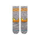 Stance C-3PO crew socks grey and orange striped reverse view