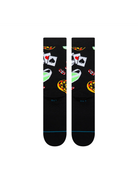 Stance All In black casino-print crew socks – alternate flat view