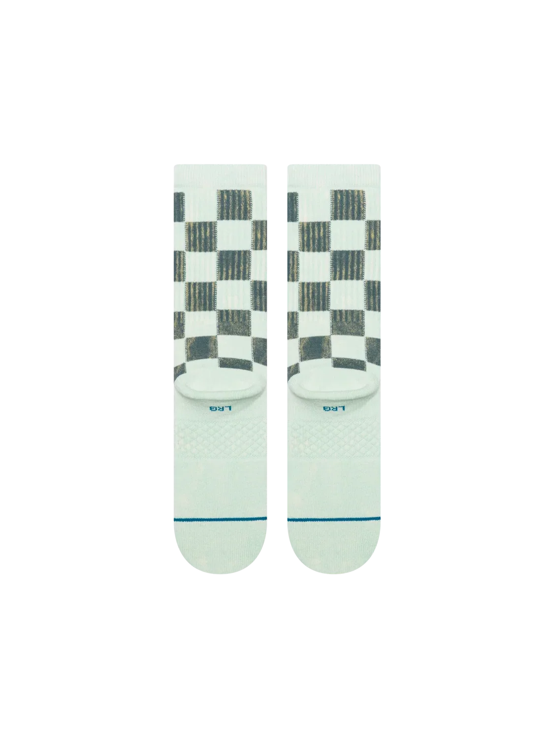 Stance Dance Floor Dusty Aqua crew socks – rear view