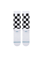 Stance Dance Floor White checkerboard crew socks – rear view