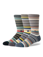 Stance Jorongo three pack multi striped crew socks all three pairs