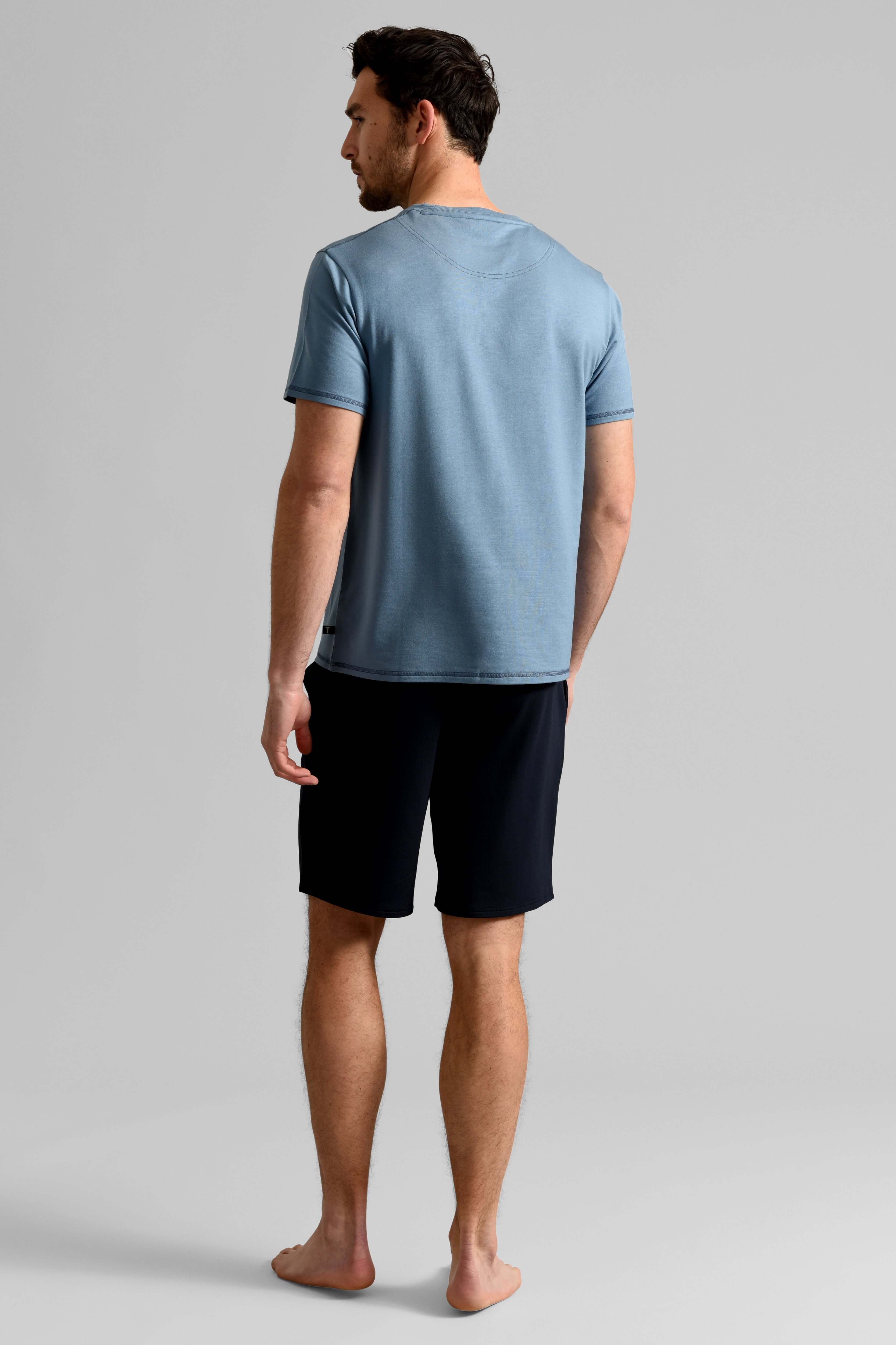 Ted Baker Mens Blue/Navy T-Shirt & Shorts Lounge Set - Modal