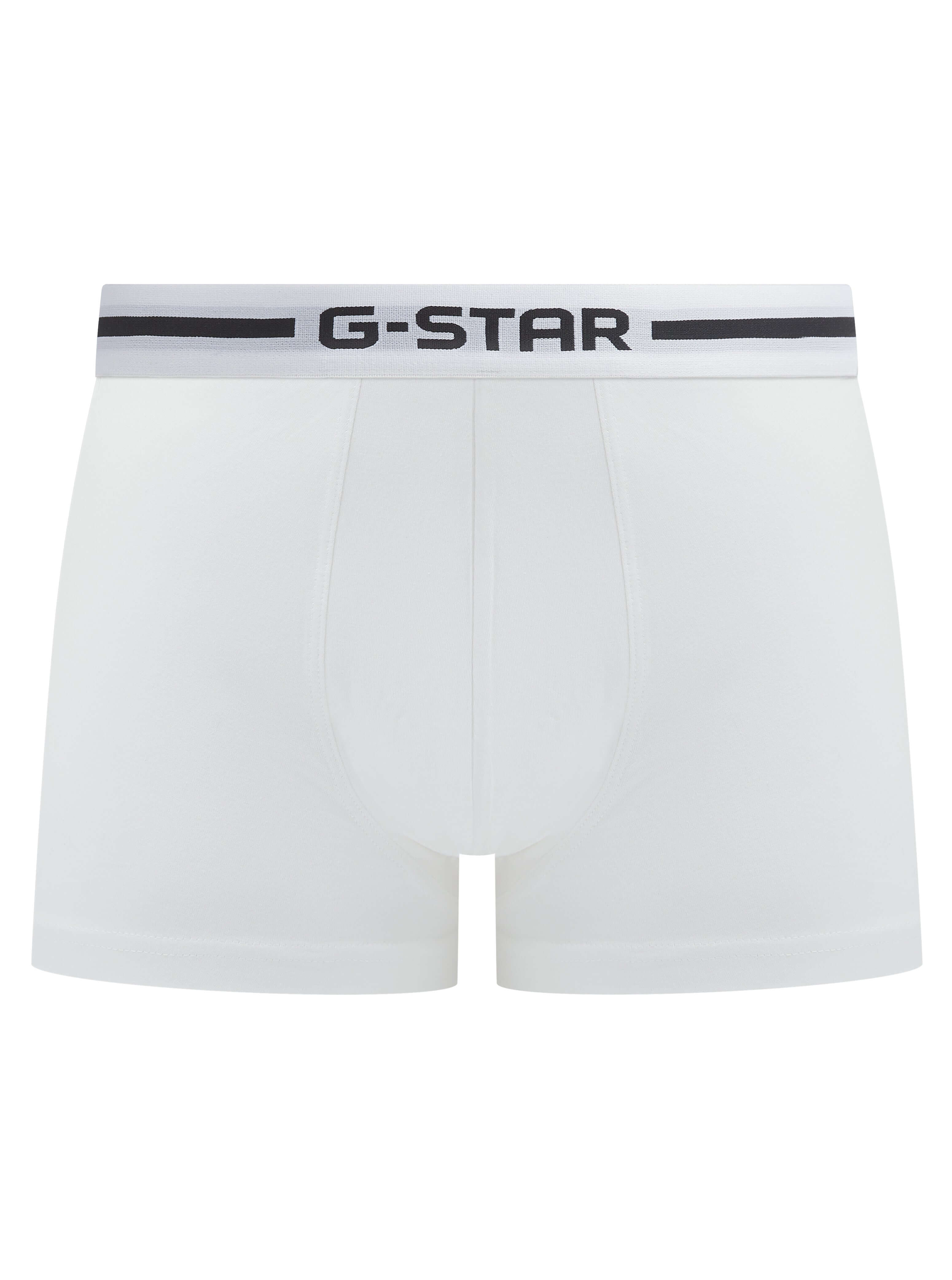 G-Star Men’s 3 Pack Cotton Stretch Trunks – Black, Grey, White