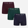 Nicce Men's 3 Pack Cotton Stretch Arnitt Boxers - Red/Green/Black