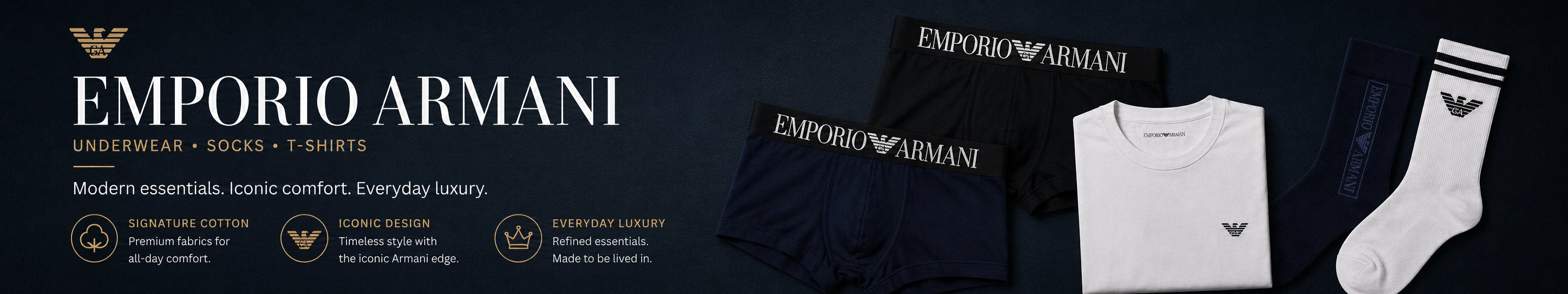Emporio Armani Underwear, Socks & T-Shirts - Premium Essentials