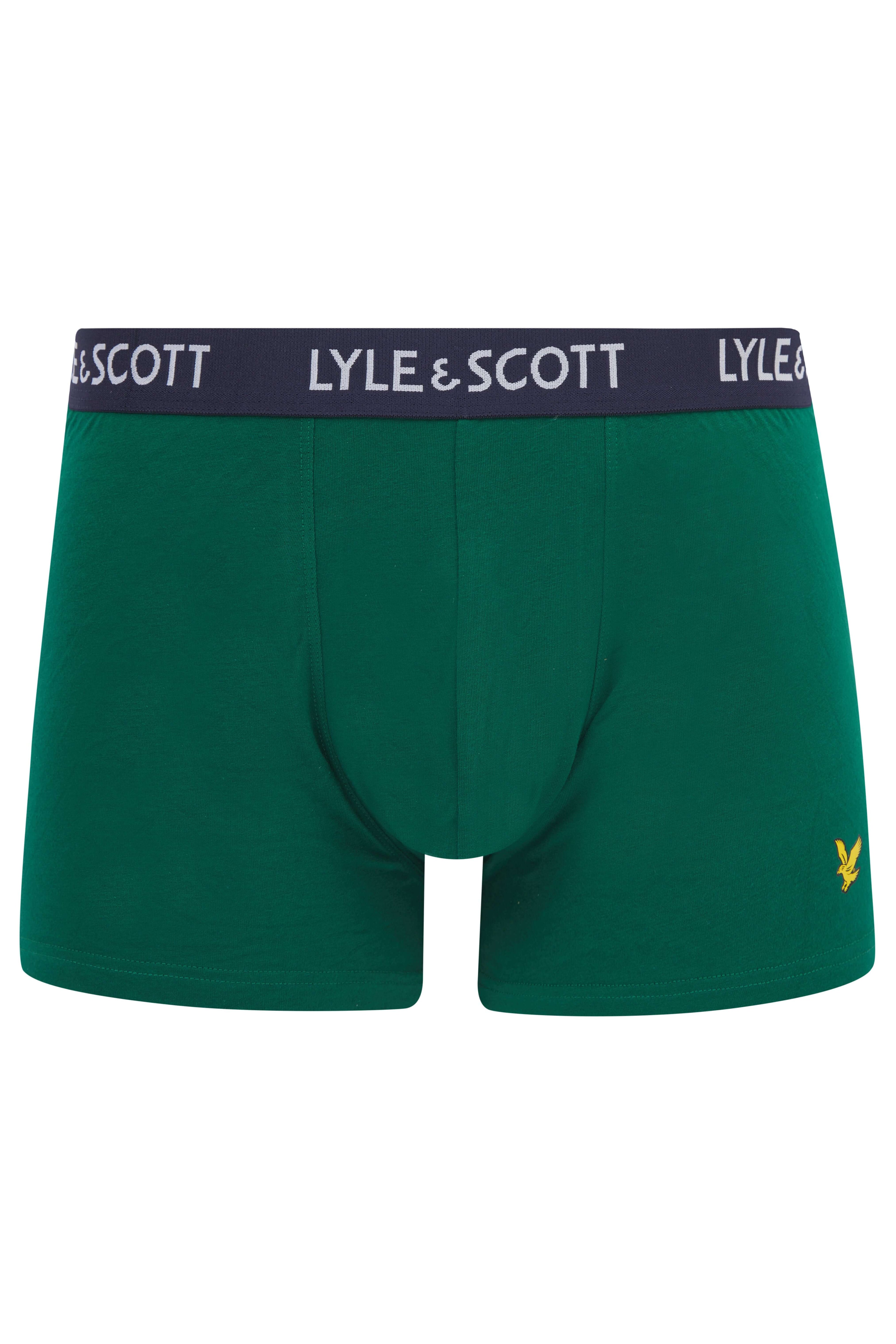 Lyle & Scott 3 Pack Men's Barclay Trunks - Green/White/Navy