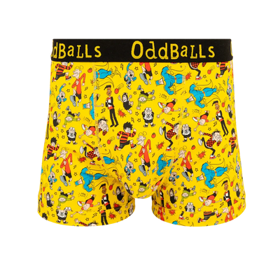 OddBalls Beano Yellow – Men’s Cotton Boxer Shorts