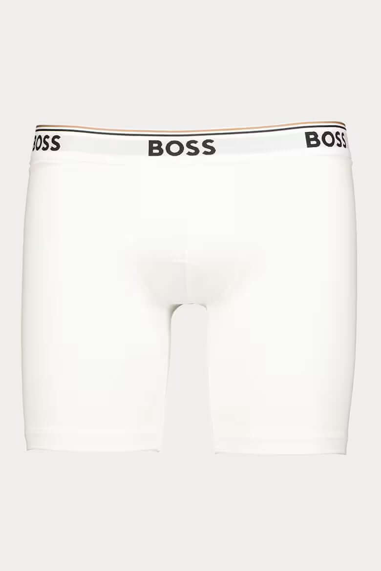 BOSS Men's Long Boxer Briefs – 3 Pack (Black / White / Grey )