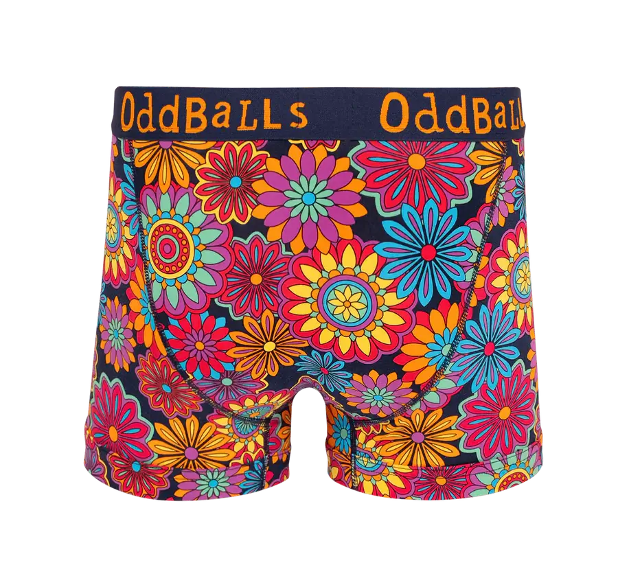 Oddballs Bouquet Mens Boxer Shorts - Cotton Stretch Trunks