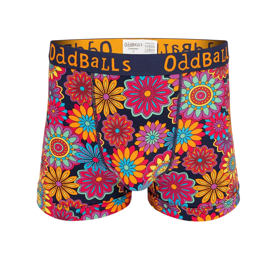 Oddballs Bouquet Mens Boxer Shorts - Cotton Stretch Trunks