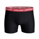 Bjorn Borg Cotton Stretch Boxer Trunks 3 Pack - Black, Contrast Solids Boxershorts
