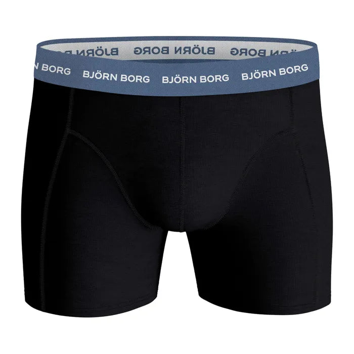 Björn Borg 3 Pack Cotton Stretch Boxers - Blue/Blue Print
