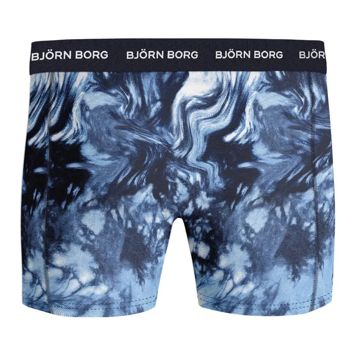 Björn Borg 3 Pack Cotton Stretch Boxers - Blue/Blue Print