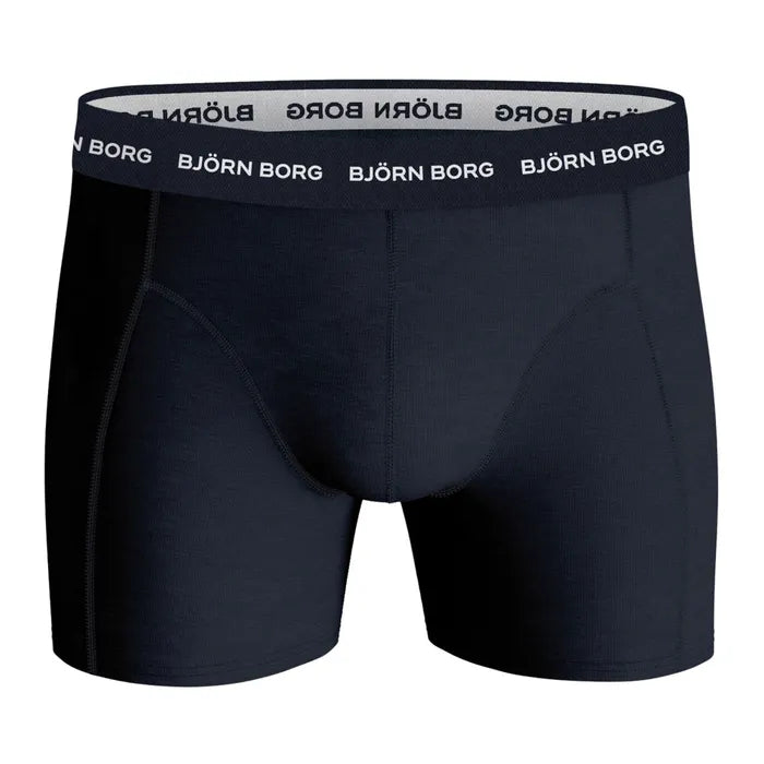 Björn Borg 3 Pack Cotton Stretch Boxers - Blue/Blue Print