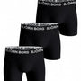 Björn Borg Solid Essential Boxer Shorts - Black with White Logo
