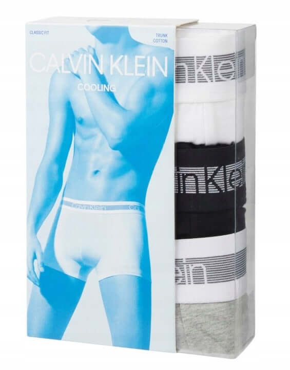 Calvin Klein 3 Pack Cooling Trunks - Black / White / Grey