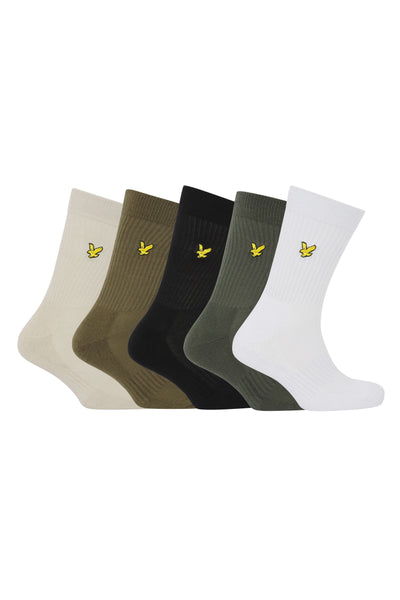 Lyle & Scott Men's 5 Pack Camdyn Sport Socks - Multi