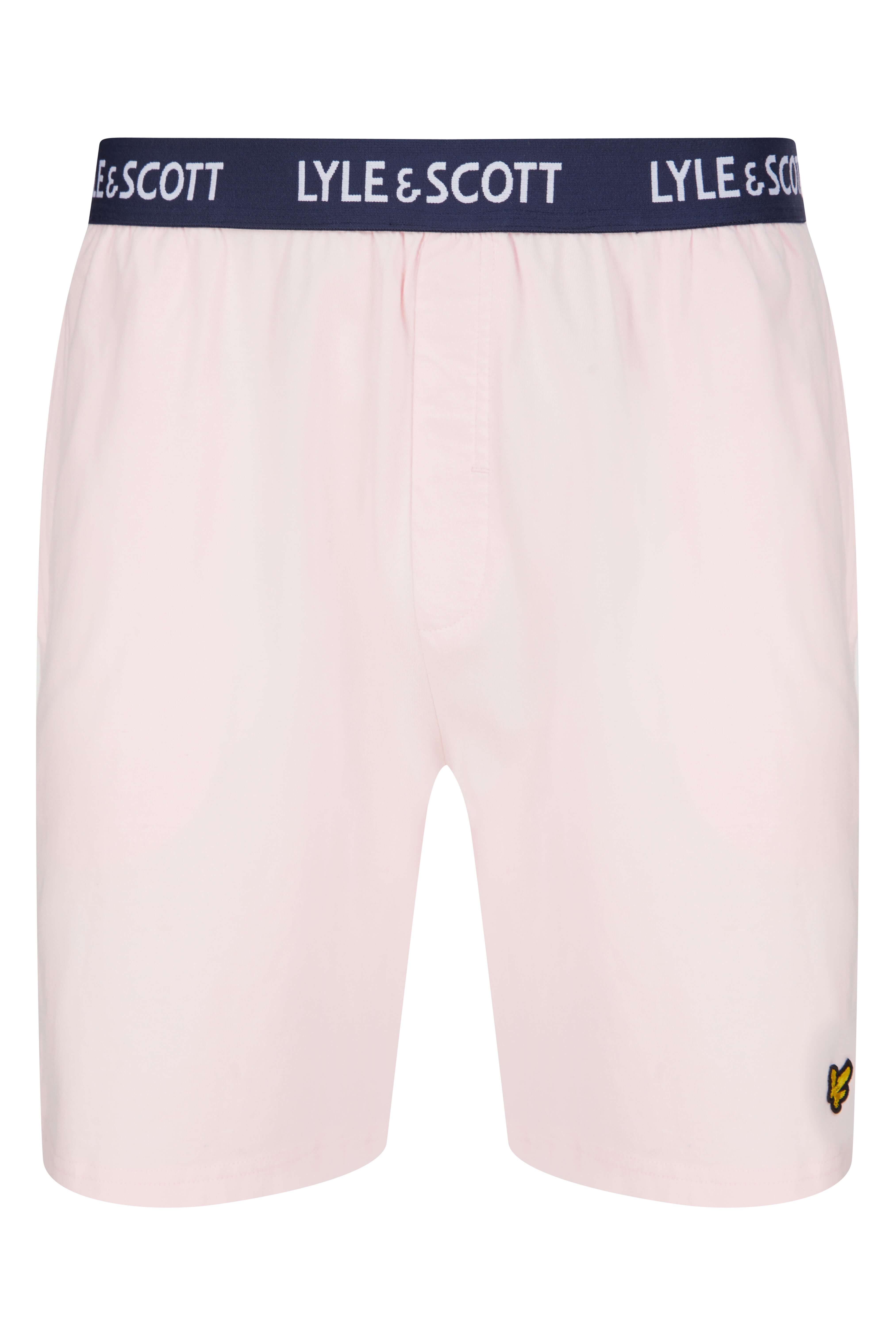 Lyle & Scott Charlie Shorts Lounge Set - Peacoat/Pink Primrose
