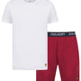 Lyle & Scott Charlie Shorts Lounge Set  - Bright White / Earth Red