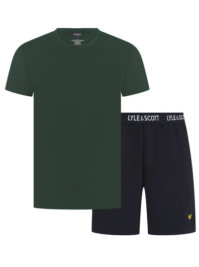 Lyle & Scott Charlie Shorts Lounge Set - Pinegrove / Black
