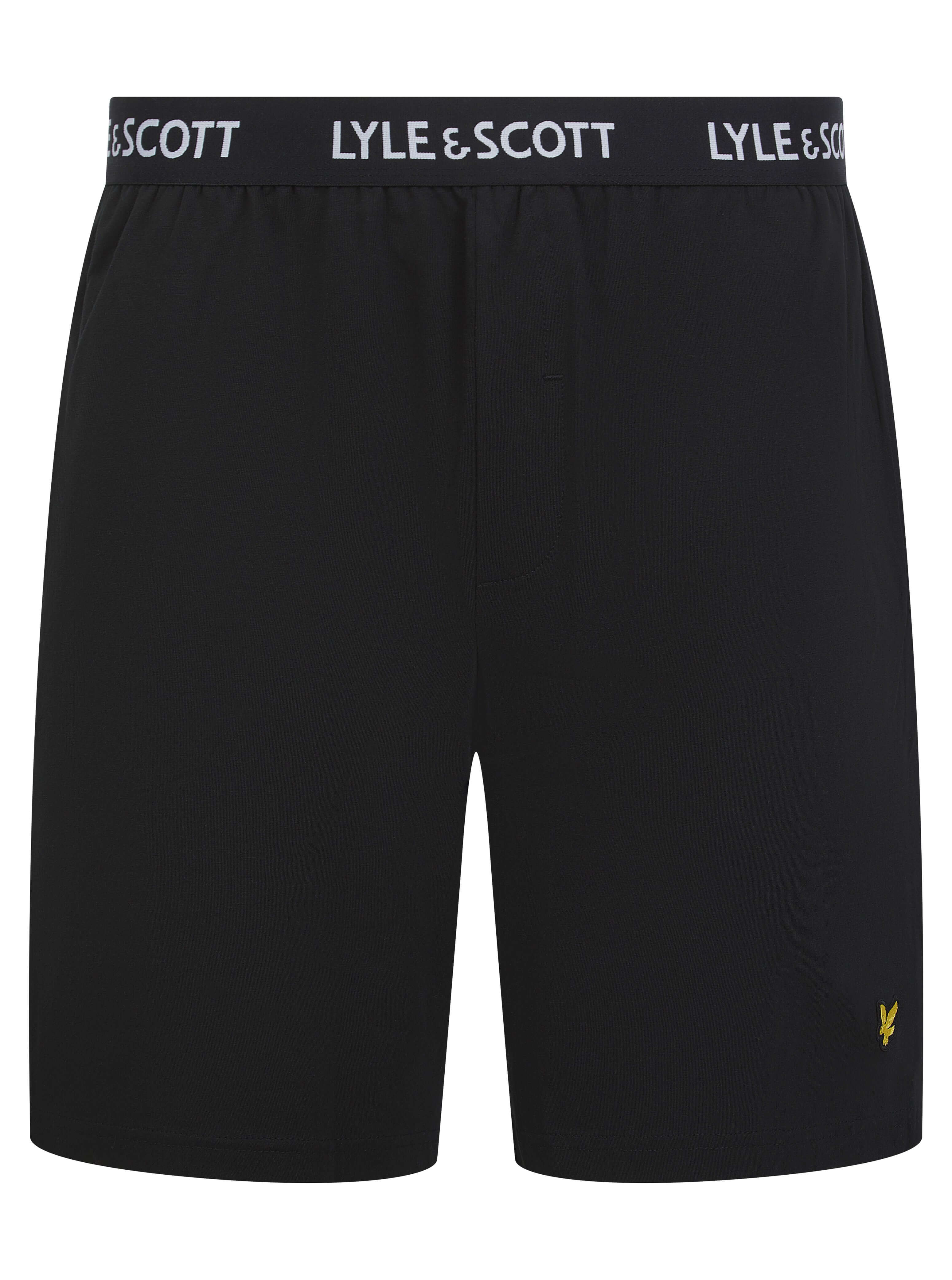 Lyle & Scott Charlie Shorts Lounge Set - Chocolate Brown/Black