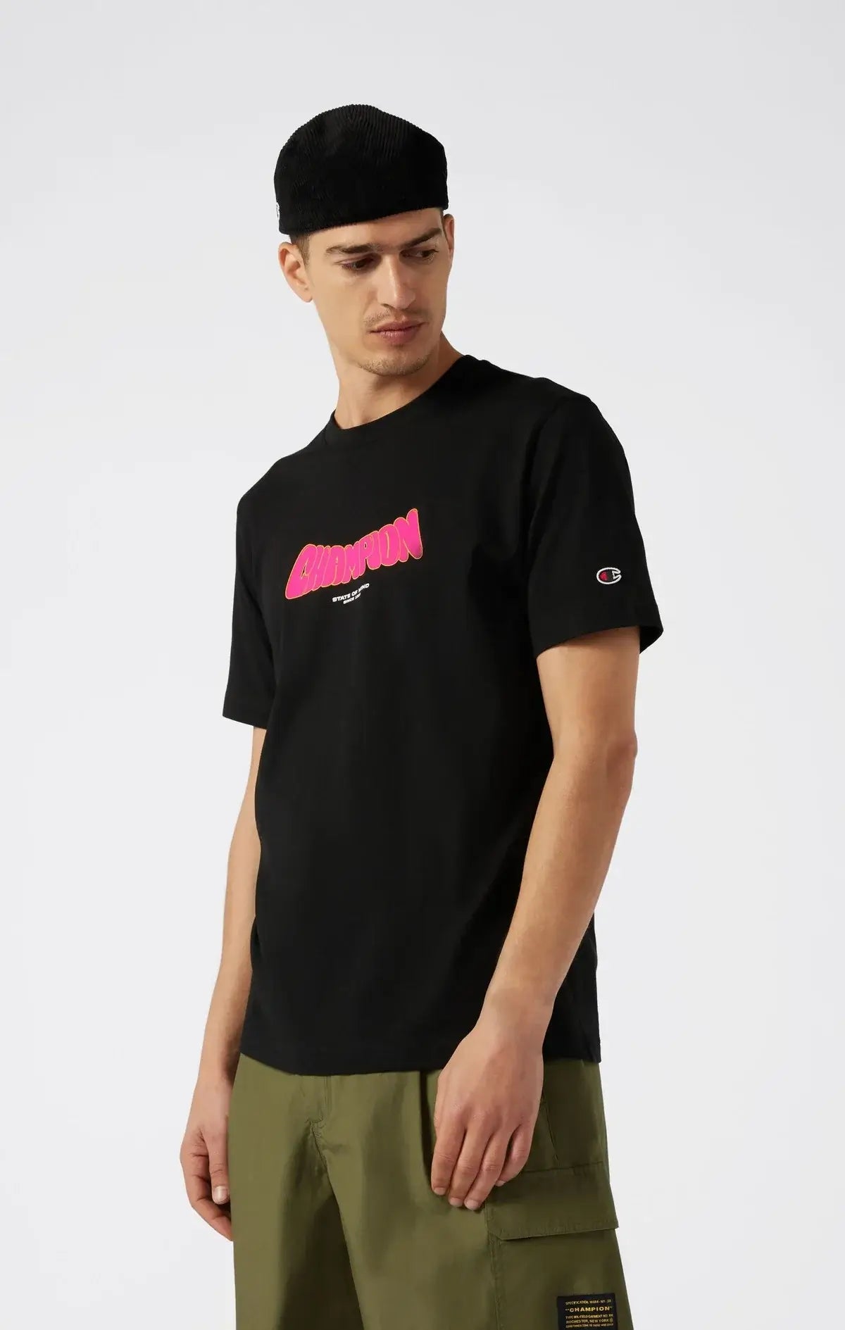 Champion Men's C-Table Graphic T-Shirt- Black