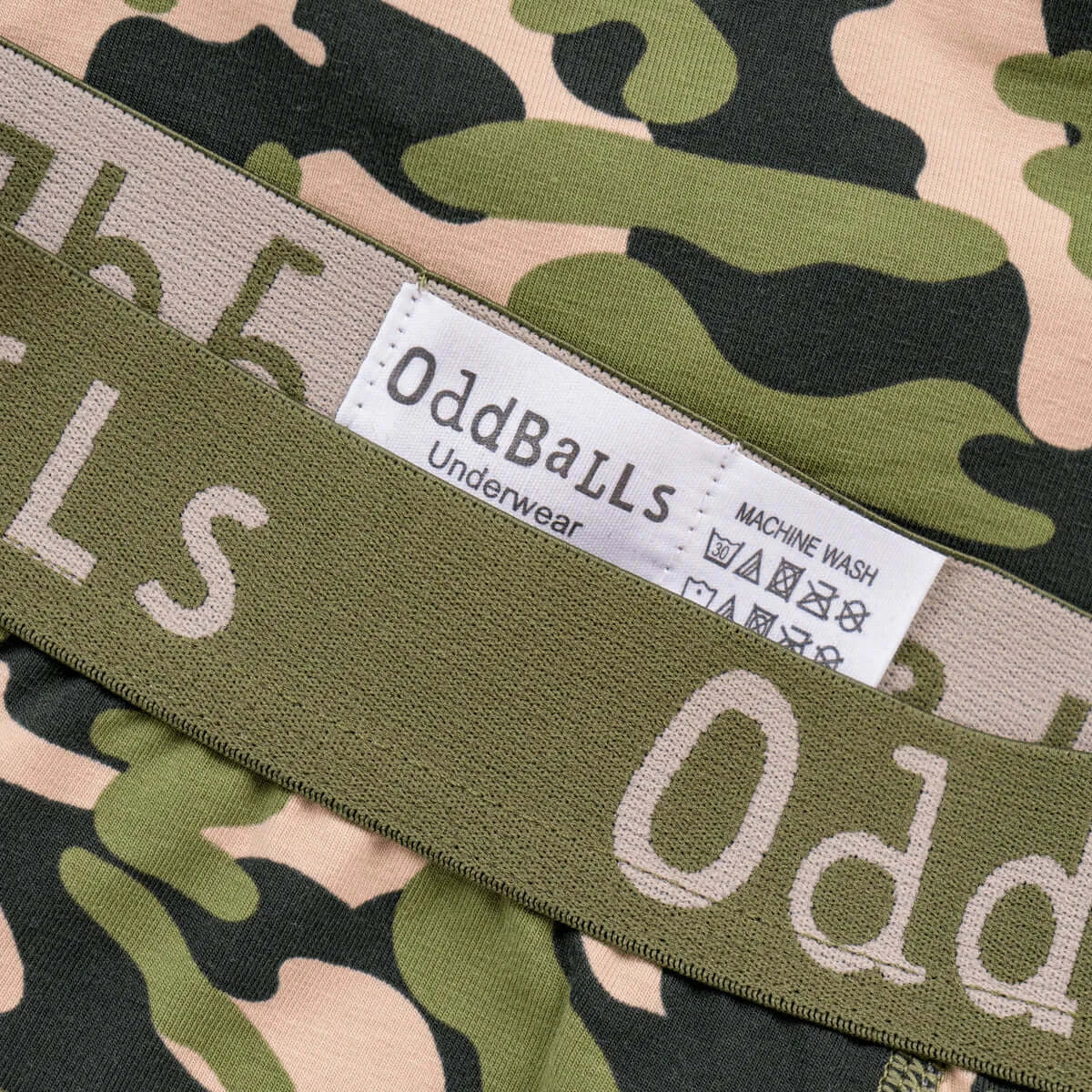 OddBalls Commando Men’s Cotton Boxer Shorts – Camo Print Underwear
