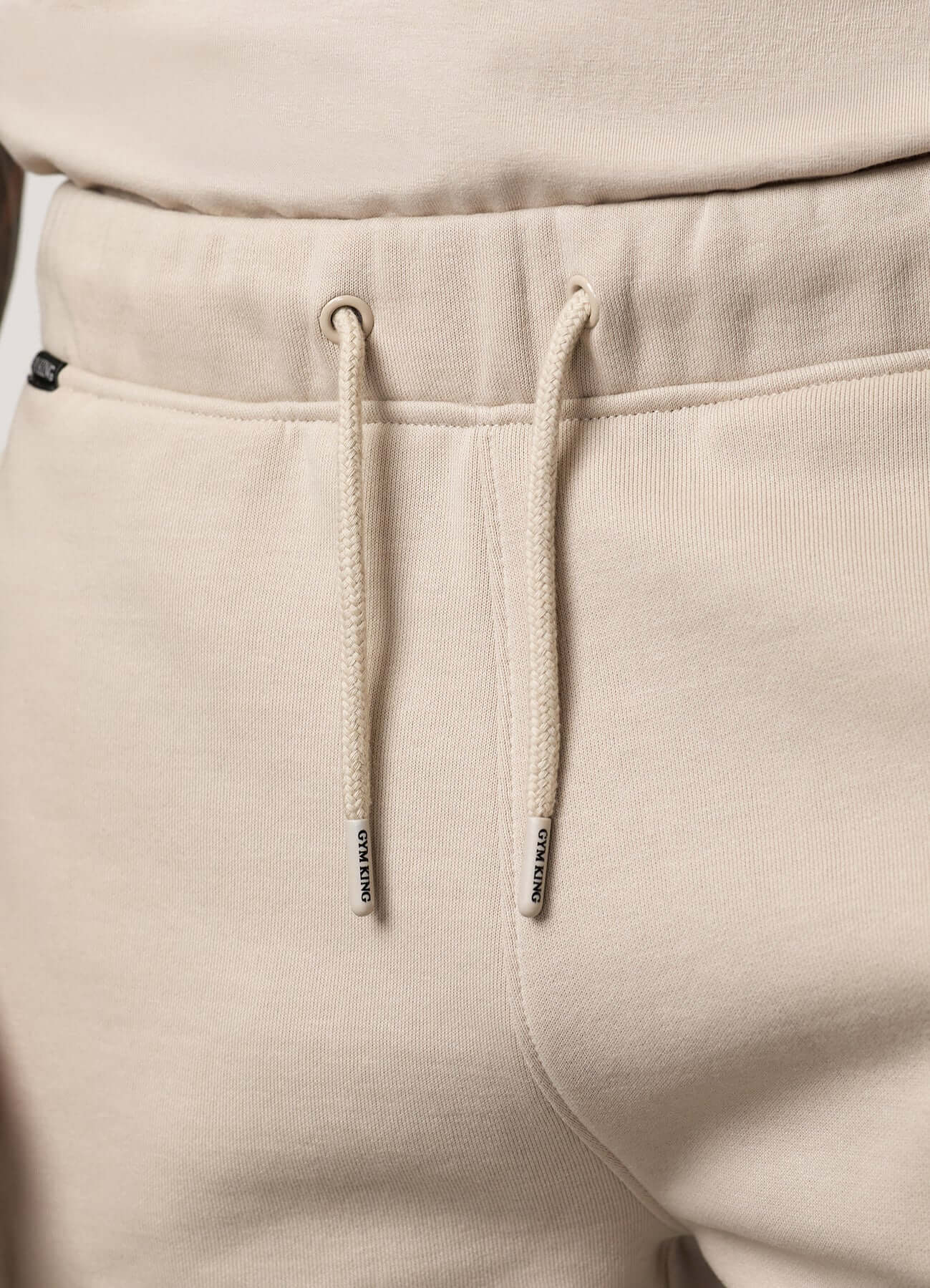 Gym King Contrast Panel Shorts - Taupe/Light Stone/White