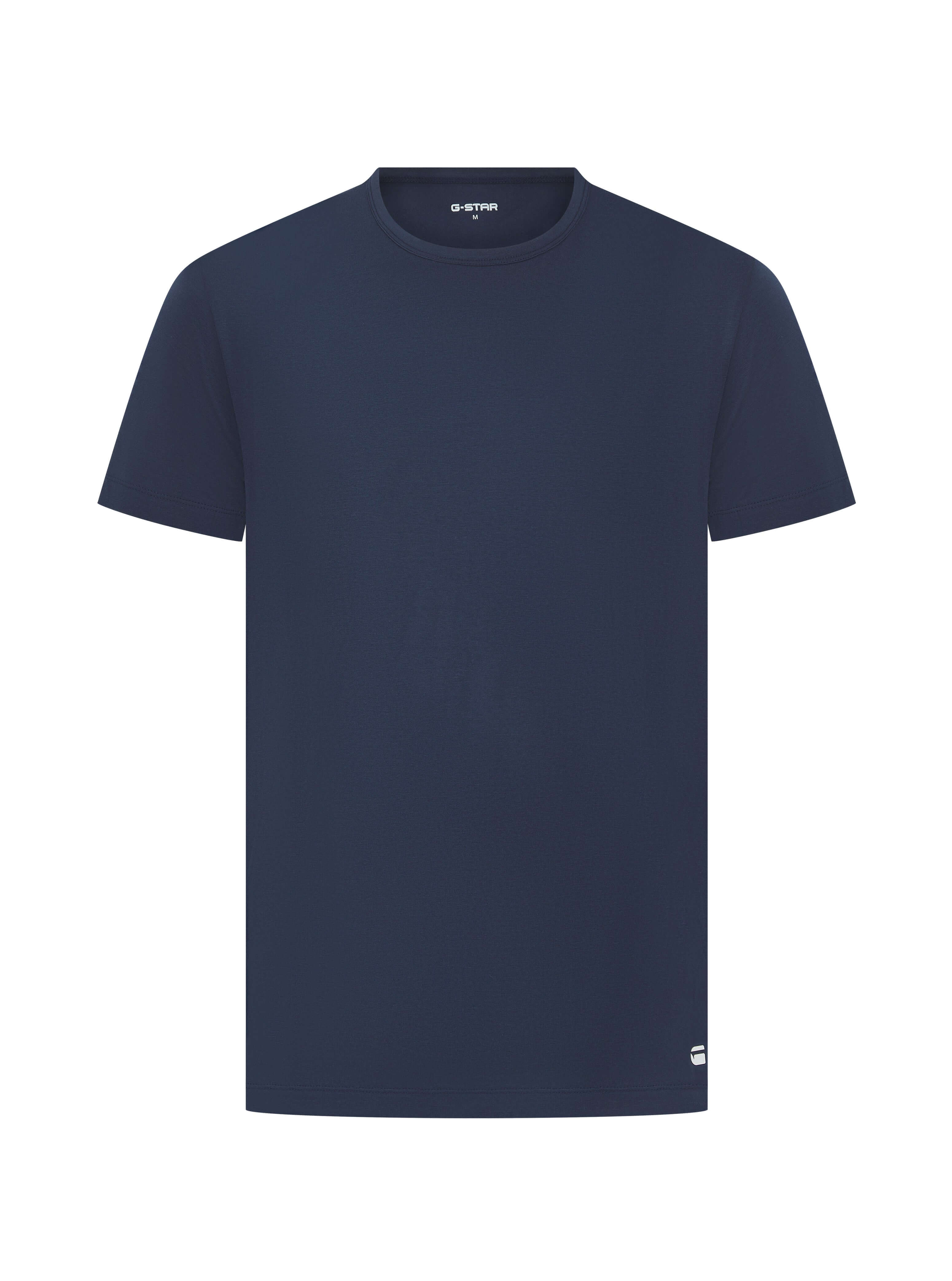 G-Star Men’s 3 Pack Regular Fit T-Shirts – Denim, White, Navy | Bamboo Viscose Blend