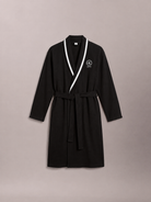 Calvin Klein Brushed Waffle Robe – Black