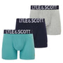 Lyle & Scott 3 Pack Daniel Men's Trunks  - Sea Green/Peacoat/Grey Marl