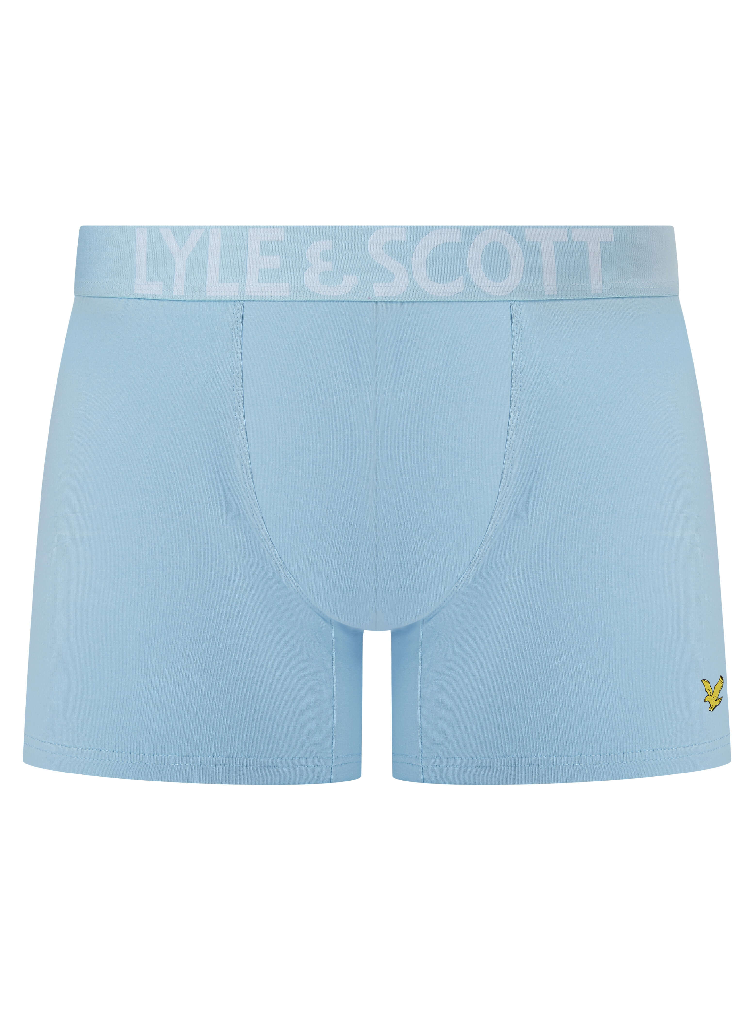 Lyle & Scott Men's 3 Pack Daniel Boxer Briefs – Peacoat, Azure & Nautical Blue