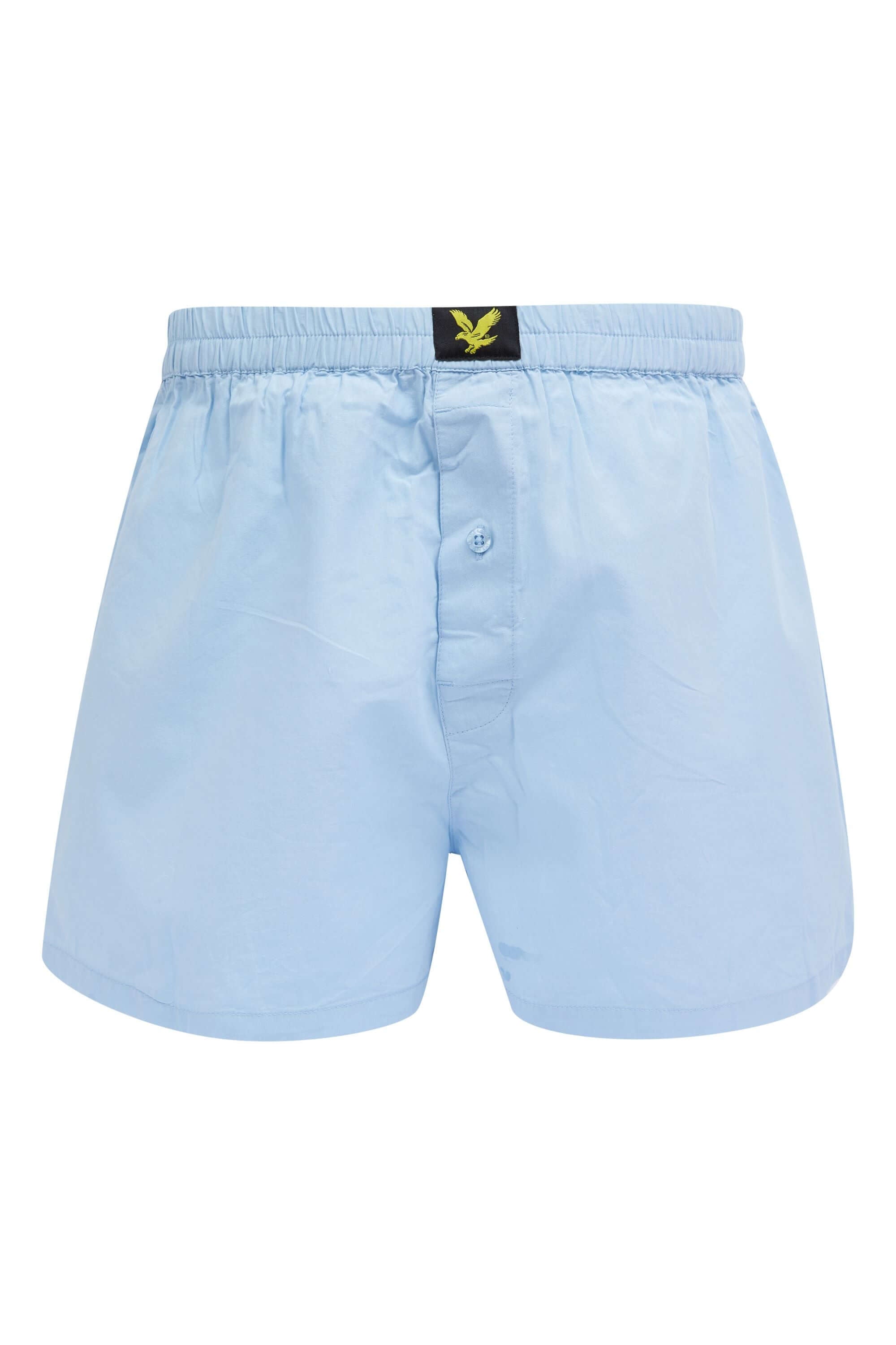 Lyle & Scott 3 Pack Lewis Men's Woven Boxers - Blue/Logo printed