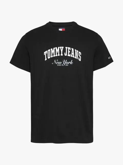 Tommy Jeans Varsity Logo Slim T-Shirt - Black