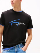 Tommy Hilfiger Graffiti Signature Logo T-Shirt - Black
