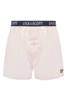 Lyle & Scott 2 Pack Men's Dylan Woven Boxers - Ballet Slipper/Peacoat