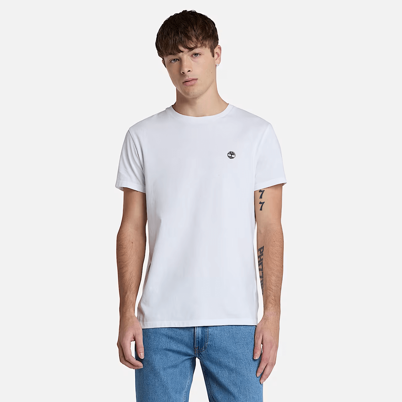 Timberland Dunstan River 3 Pack T-Shirt for Men - 100% Cotton, Black/Grey/White