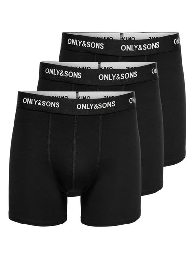 Only & Sons Onsfitz Men’s Classic Fit Cotton Stretch Boxers – 3 Pack