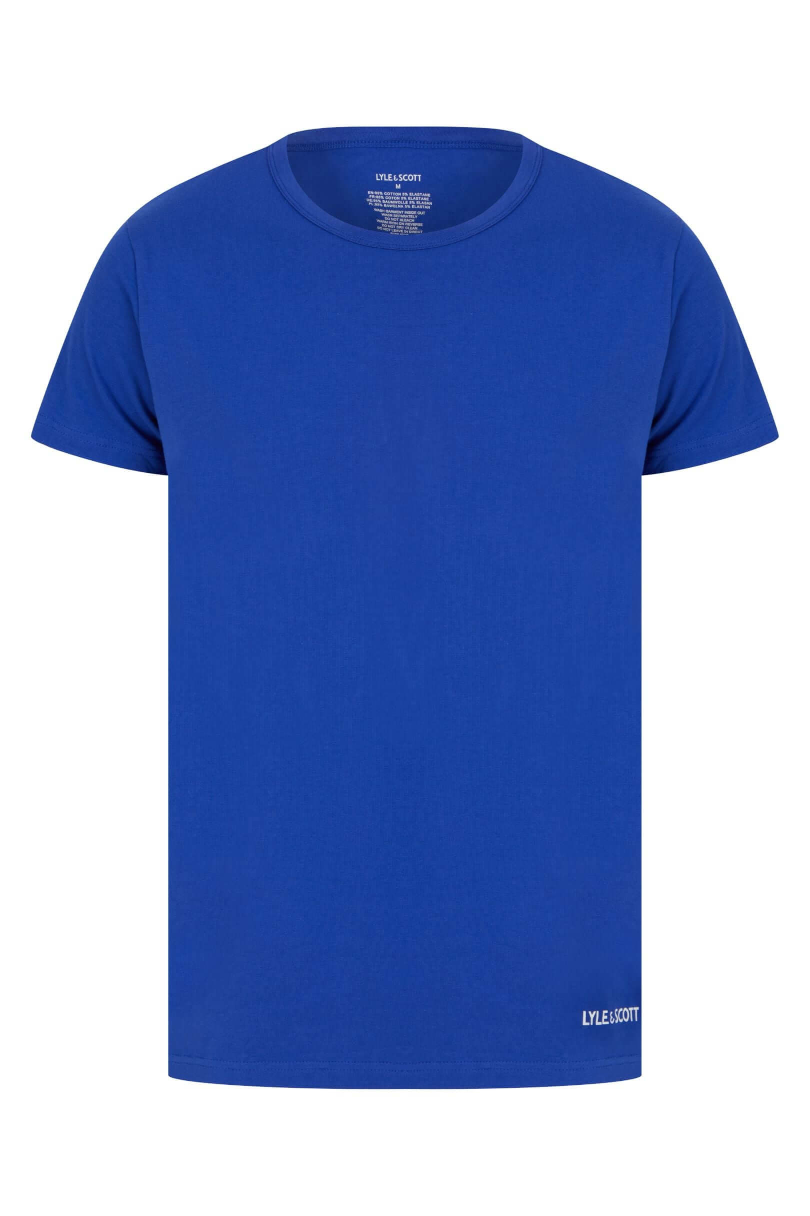 Lyle & Scott 3 Pack Elijah Cotton T Shirts - Black/Grey/Blue