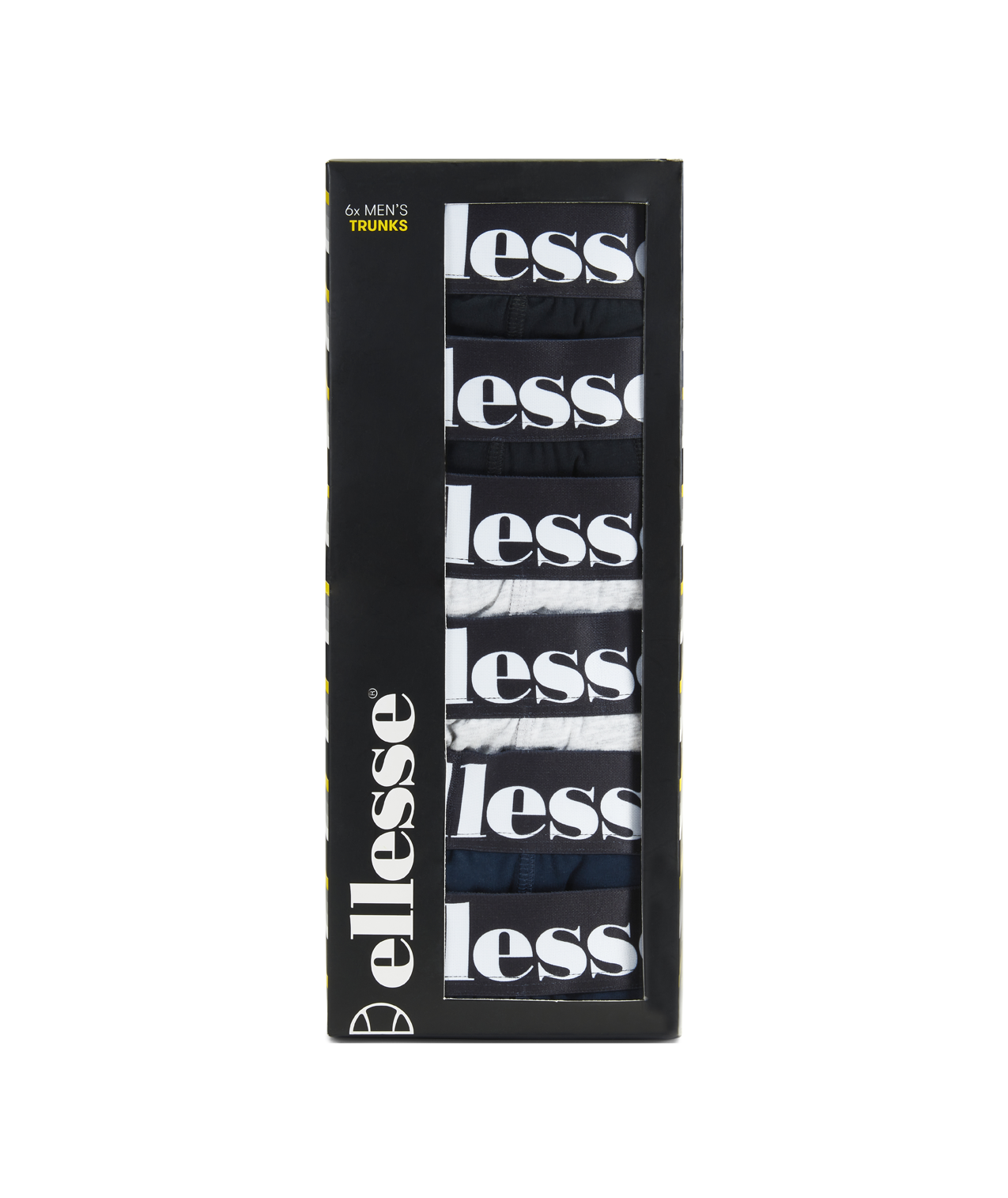 Ellesse Men's Millaro 6 Pack Boxers Multi Black/Grey/Navy Trunks