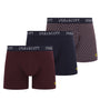 Lyle and Scott Elliot Premium Underwear Trunks 3 Pack - Winetasting, Peacoat, Print