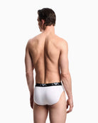 Emporio Armani 3 Pack Briefs White model rear