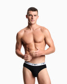 Emporio Armani 3 Pack Briefs Black model front